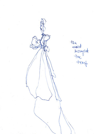 the maid brought the tray